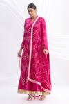 Buy_Nachiket Barve_Pink Silk Chanderi Embroidered Anarkali Set  _Online_at_Aza_Fashions