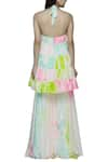 Shop_Akanksha Gajria_Off White Georgette Tie-dye Kurta Sharara Set_at_Aza_Fashions