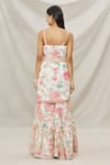 Shop_Gopi Vaid_Ivory Viscose Floral Motifs Sweetheart Neck Bloom Print Kurta And Sharara Set _at_Aza_Fashions