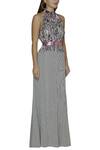 Amit Aggarwal_Purple Crepe Printed Gown_Online_at_Aza_Fashions