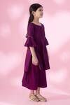 Samyukta Singhania_Purple Jam Silk Embellished Kurta Set _Online_at_Aza_Fashions