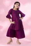 Buy_Samyukta Singhania_Purple Jam Silk Embellished Kurta Set _at_Aza_Fashions