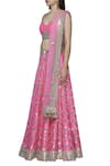 Buy_Akanksha Gajria_Pink Blouse Embroidered Lehenga Set_Online_at_Aza_Fashions