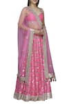 Buy_Akanksha Gajria_Pink Blouse Embroidered Lehenga Set_at_Aza_Fashions