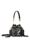 Buy_Sabyasachi_Black Embellished Nani Bucket Bag_at_Aza_Fashions