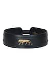 Shop_Sabyasachi_Bengal Black Embellished The Tiger Carved Belt _at_Aza_Fashions