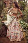 Buy_Seema Gujral_Pink Raw Silk Embroidered Lehenga Set_at_Aza_Fashions