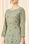 Shop_Nazaakat by Samara Singh_Green Cotton Printed Anarkali Set_Online_at_Aza_Fashions