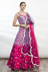 Buy_Samyukta Singhania_Purple Net Embellished Lehenga Set_Online_at_Aza_Fashions