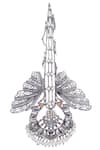 Shop_Outhouse_Silver Plated Embellished Crystal Maangtikka _at_Aza_Fashions