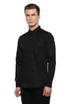 Shop_Lacquer Embassy_Black 100% Premium Cotton Shirt  _at_Aza_Fashions