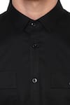 Buy_Lacquer Embassy_Black 100% Premium Cotton Shirt  _Online_at_Aza_Fashions