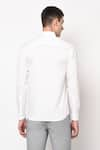 Shop_Lacquer Embassy_White 100% Premium Cotton Slim Fit Shirt  _at_Aza_Fashions