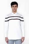 Lacquer Embassy_White Cotton Satin Shirt _Online_at_Aza_Fashions