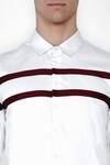 Lacquer Embassy_White Cotton Satin Shirt _at_Aza_Fashions