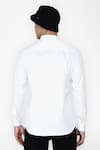 Shop_Lacquer Embassy_White Cotton Satin Cut And Sew Casual Shirt  _at_Aza_Fashions