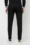 Shop_Lacquer Embassy_Black Cotton Twill Piping Irenic Trouser  _Online_at_Aza_Fashions