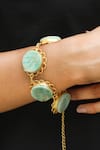 Arnimaa_Green Stone Embellished Bracelet _Online_at_Aza_Fashions