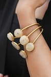 Arnimaa_Off White Stone Embellished Layered Bracelet _Online_at_Aza_Fashions