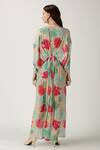Shop_Archana Shah_Green Crepe Silk Printed Kaftan _at_Aza_Fashions