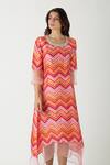 Buy_Archana Shah_Pink Bemberg Silk Printed Kurta _at_Aza_Fashions