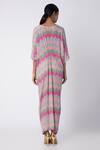 Shop_Archana Shah_Grey Bemberg Crepe Printed Kaftan _at_Aza_Fashions