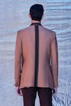 Line out line_Brown Cotton Embroidered Thread Stitch Work Color Black Blazer  _Online_at_Aza_Fashions