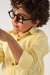 Shop_Littleens_Yellow Cotton Organic Shirt _Online_at_Aza_Fashions