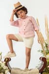 Buy_LITTLEENS_Pink Organic Cotton Pintuck Shirt  _at_Aza_Fashions