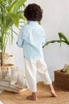 Shop_Littleens_Blue Cotton Organic Shirt _at_Aza_Fashions