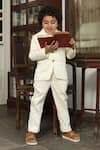 Littleens_Beige Ziba Blazer And Pant Set For Boys_Online_at_Aza_Fashions