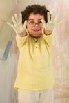 Buy_Littleens_Yellow Cotton Organic Shirt _Online_at_Aza_Fashions