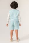 Shop_Littleens_Blue Cotton Organic Shorts _at_Aza_Fashions