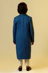Shop_Littleens_Blue Tissue Lapel Coat _at_Aza_Fashions