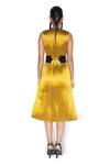 Shop_Rimzim Dadu_Yellow Metallic Jacket Dress_at_Aza_Fashions