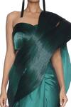 Buy_Rimzim Dadu_Green Metallic Sculpted Pre-stitched Saree_Online_at_Aza_Fashions