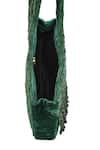 Shop_Fuchsia_Green Embroidery Velvet Sequin Bag _Online_at_Aza_Fashions