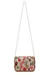 Buy_Fuchsia by aashaka mehta_Multi Color Embroidery Miracle Garden Clutch_Online_at_Aza_Fashions