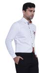 Abkasa_White Cotton Slim-fit Shirt For Men_Online_at_Aza_Fashions