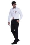 Buy_Abkasa_White Cotton Slim-fit Shirt For Men_Online_at_Aza_Fashions