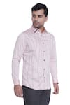 Buy_Abkasa_Pink Cotton Slim-fit Shirt For Men_at_Aza_Fashions