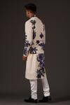 Shop_Balance by Rohit Bal_White Linen Printed Floral Bundi  _at_Aza_Fashions