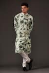 Buy_Balance by Rohit Bal_Green Cotton Printed Floral Bird And Kurta Set  _at_Aza_Fashions