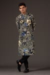 Buy_Balance by Rohit Bal_Grey Cotton Printed Floral Kurta Set _at_Aza_Fashions