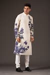 Buy_Balance by Rohit Bal_White Cotton Printed Floral Kurta Set _at_Aza_Fashions