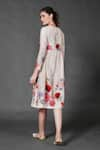 Shop_Balance by Rohit Bal_White Chanderi Printed Floral Round Dress _at_Aza_Fashions