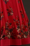 Balance by Rohit Bal_Red Chanderi Printed Floral Scoop Neck Anarkali Set _Online_at_Aza_Fashions