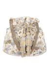 Fuchsia_White Embellished Velvet Potli Bag _Online_at_Aza_Fashions