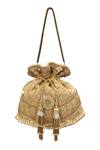 Buy_Fuchsia_Gold Embroidery Aurelia Geometric Potli _Online_at_Aza_Fashions
