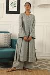 Buy_Gulabo Jaipur_Grey Batul Kurta And Pant Set_at_Aza_Fashions